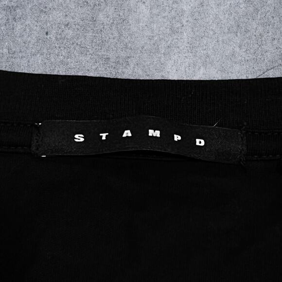 ★ STAMPD Spell Out Strike Logo Minimalist Black T-Shirt ★ - Picture 7 of 8